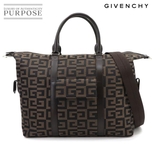 新品同様 ジバンシィ バッグ ボストン ショルダー バッグ ナイロンキャンバス レザー ブラウン レディース 90299468 【中古】ブランド