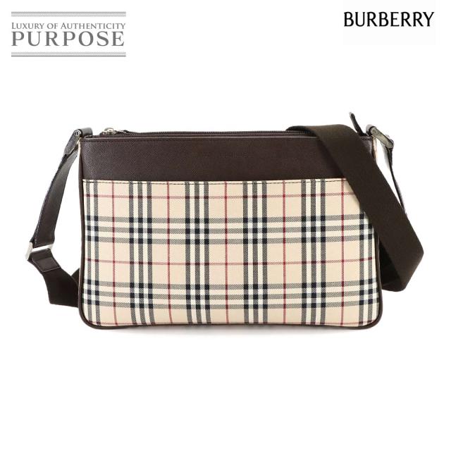 未使用 展示品 バーバリー バッグ ノバチェック ショルダー バッグ キャンバス レザー レディース 90299479 【中古】ブランド
