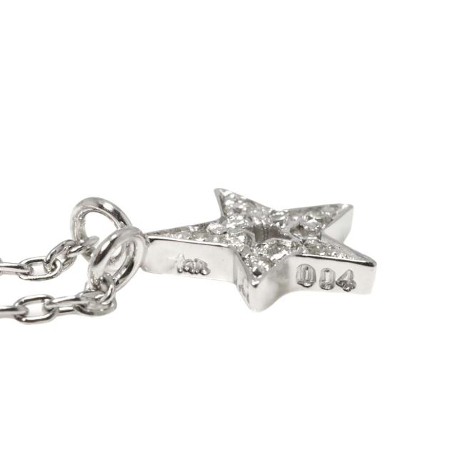 スタージュエリー Star Jewelry スター ダイヤ 0.04ct ネックレス 39cm K18 WG ホワイトゴールド 750 レディース 90299989 【中古】BJ_3