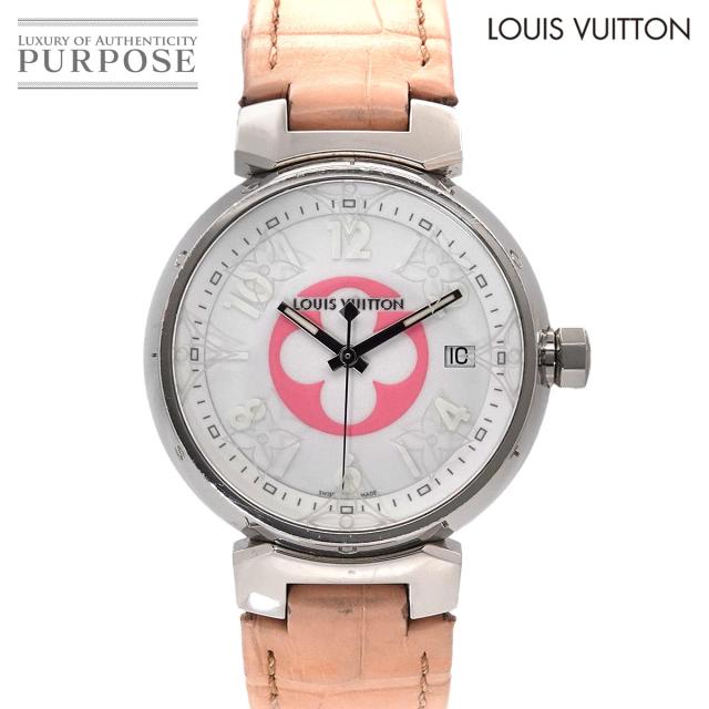 ルイ ヴィトン タンブール QA008 レディース 腕時計 日本限定 ホワイト クォーツ ウォッチ 90300144 【中古】時計