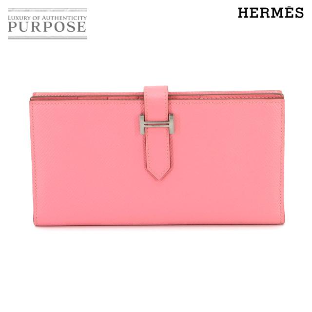 美品 エルメス 財布 ベアンスフレ 二つ折り 長財布 エプソン ローズコンフェッティ T刻印 レディース 90300354 【中古】ブランド