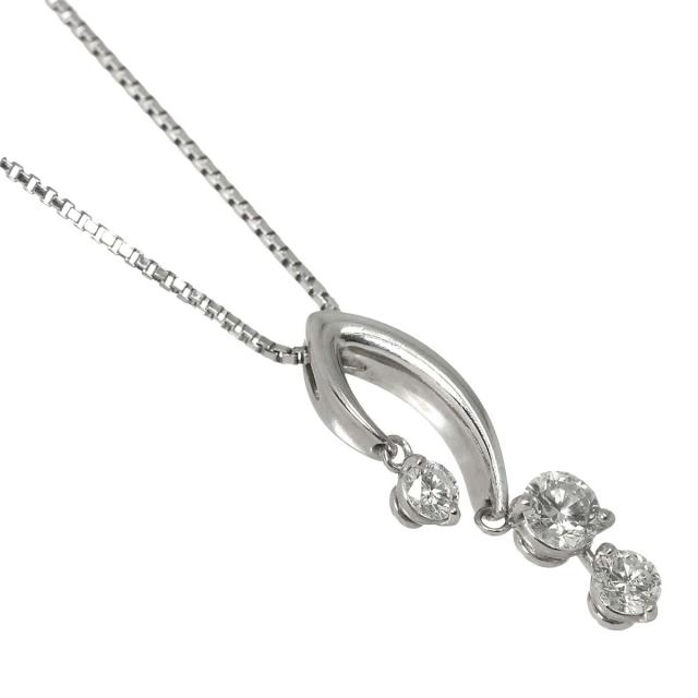 トリロジー TRILOGY ダイヤ 0.35ct ネックレス 45cm Pt プラチナ【鑑別書付き】 レディース 90300447 【中古】BJ_2