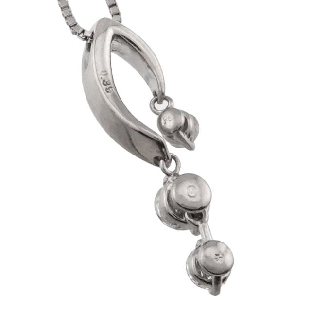 トリロジー TRILOGY ダイヤ 0.35ct ネックレス 45cm Pt プラチナ【鑑別書付き】 レディース 90300447 【中古】BJ_3