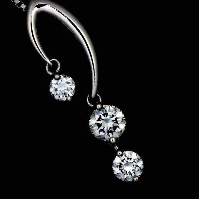 トリロジー TRILOGY ダイヤ 0.35ct ネックレス 45cm Pt プラチナ【鑑別書付き】 レディース 90300447 【中古】BJ_6