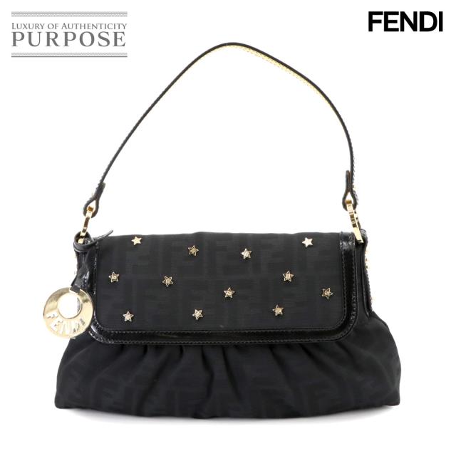 未使用 展示品 フェンディ バッグ ズッカ スター スタッズ ハンド バッグ キャンバス レザー レディース 90300482 【中古】ブランド