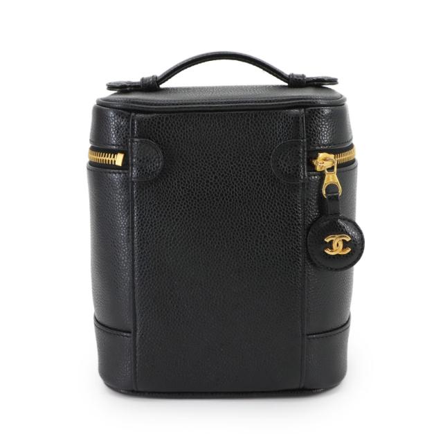 新品同様 シャネル バッグ バニティ ハンド バッグ キャビアスキン レザー ブラック A01998 レディース 90300604 【中古】ブランド 新品同様 シャネル バッグ バニティ ハンド バッグ キャビアスキン