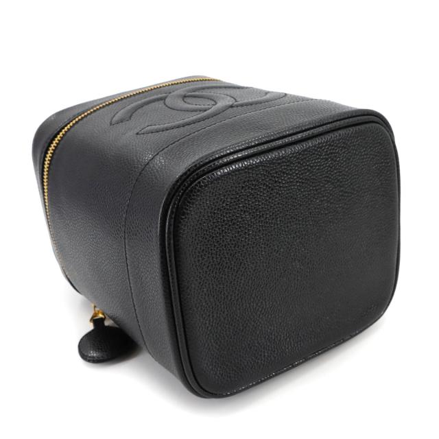 新品同様 シャネル バッグ バニティ ハンド バッグ キャビアスキン