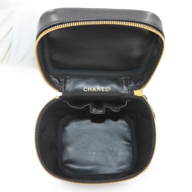 新品同様 シャネル バッグ バニティ ハンド バッグ キャビアスキン