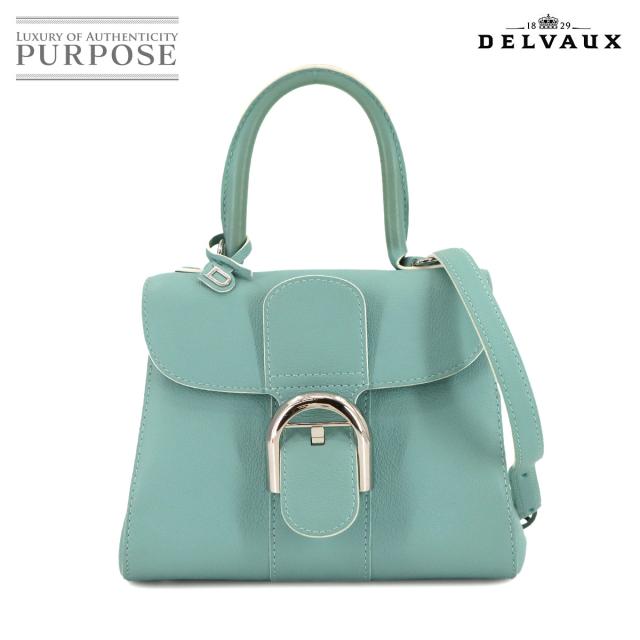 新品同様 デルヴォー バッグ ブリヨン ミニ 2way ハンド ショルダー バッグ レザー ブルー レディース 90301543 【中古】ブランド
