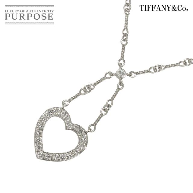 ティファニー TIFFANY&amp;Co. センチメンタル ハート ダイヤ ネックレス 40cm Pt プラチナ レディース 90302579 【中古】BJ
