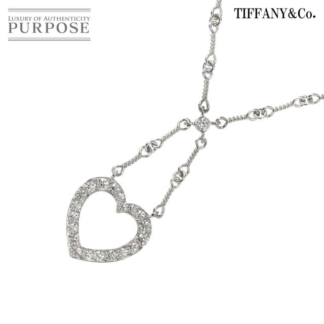 ティファニー TIFFANY&amp;Co. センチメンタル ハート ダイヤ ネックレス 40cm Pt プラチナ レディース 90303089 【中古】BJ