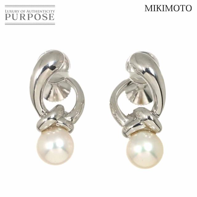 ミキモト MIKIMOTO アコヤ真珠 5.5mm イヤリング K18 WG ホワイトゴールド 750 レディース 90304345 【中古】BJ