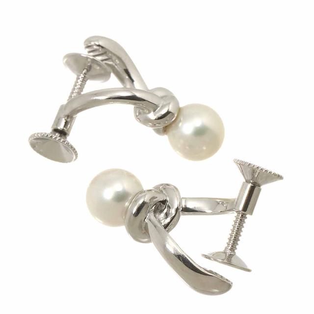 ミキモト MIKIMOTO アコヤ真珠 5.5mm イヤリング K18 WG ホワイトゴールド 750 レディース 90304345 【中古】BJ_2