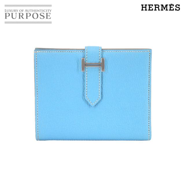 未使用 展示品 エルメス 財布 ベアン コンパクト 二つ折り 財布 シェーブル セレスト □O刻印 レディース 90304846 【中古】ブランド