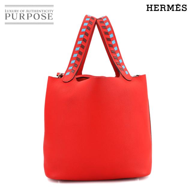 新品同様 エルメス バッグ ピコタンロック MM トレサージュ ハンド バッグ エプソン ルージュクー レディース 90304888 【中古】ブランド