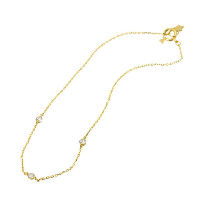 スタージュエリー Star Jewelry ダイヤ 0.15ct ブレスレット 17.5cm イエローゴールド 750 レディース 90305597 【中古】BJ_1