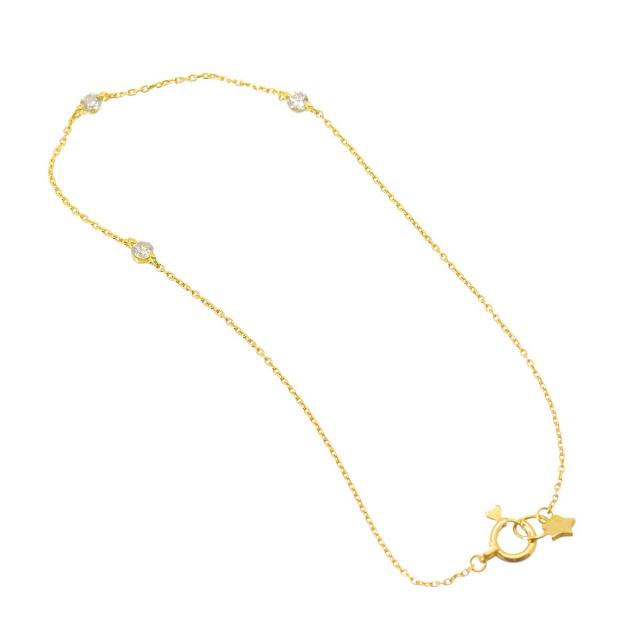スタージュエリー Star Jewelry ダイヤ 0.15ct ブレスレット 17.5cm イエローゴールド 750 レディース 90305597 【中古】BJ_2