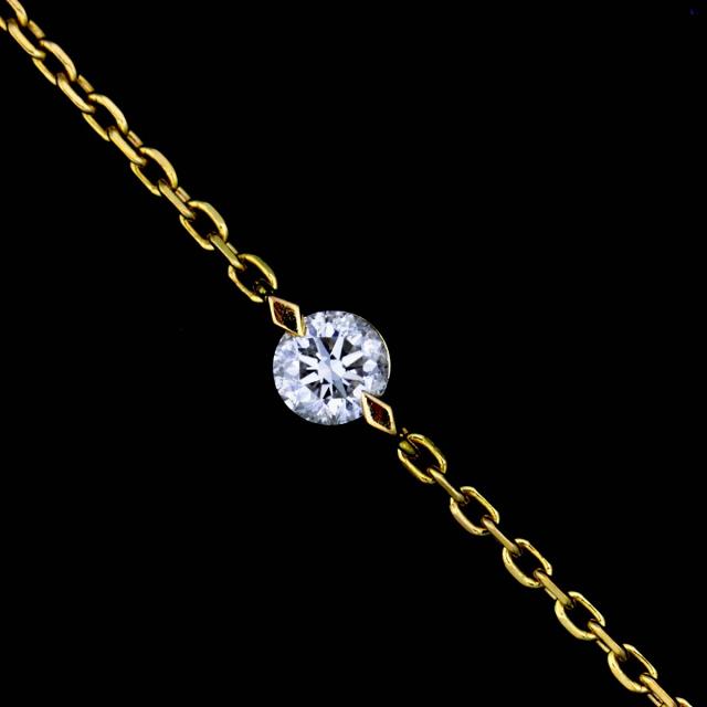 スタージュエリー Star Jewelry ダイヤ 0.15ct ブレスレット 17.5cm イエローゴールド 750 レディース 90305597 【中古】BJ_5