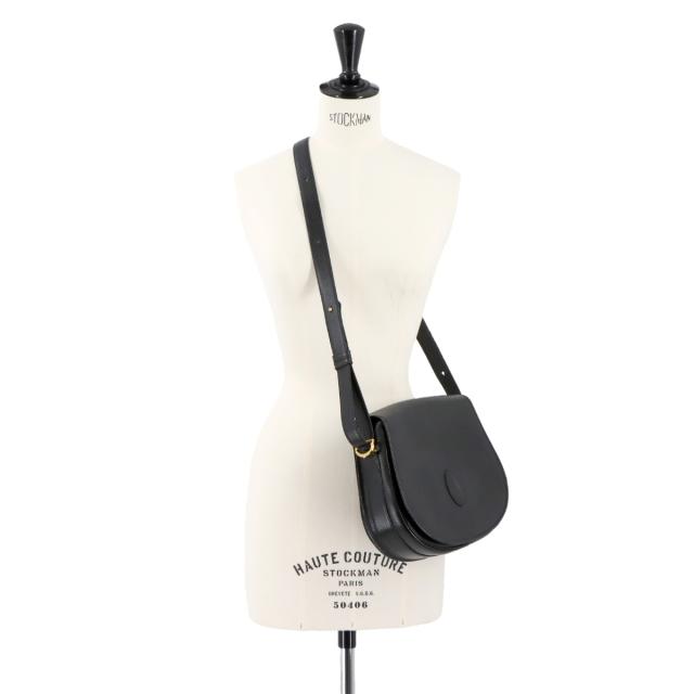 美品 カルティエ バッグ マストライン ショルダー バッグ レザー ブラック ゴールド 金具 レディース 90305731 【中古】ブランド