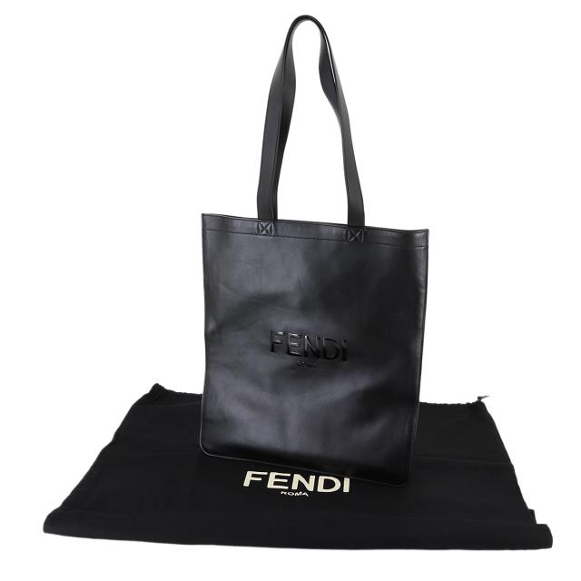 未使用 展示品 フェンディ バッグ ロゴ トート バッグ レザー ブラック 7VA538 レディース メンズ 90306105 【中古】ブランド_1