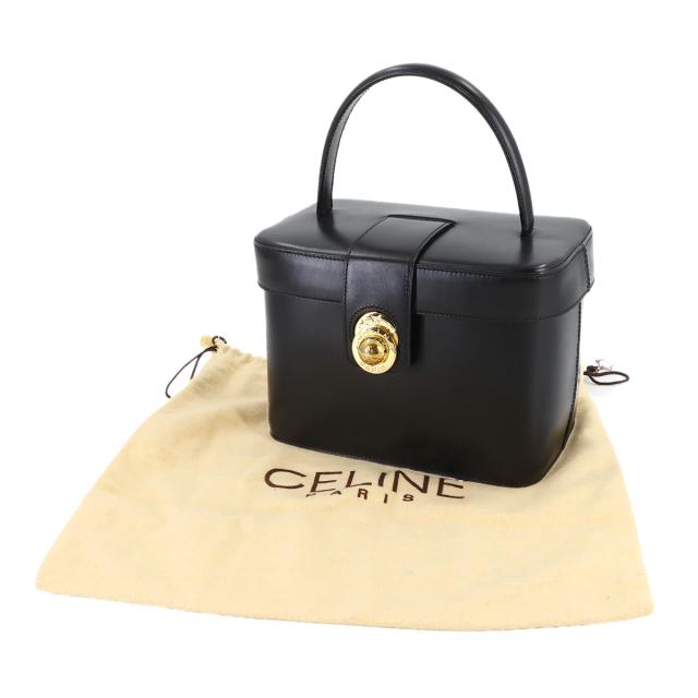 セリーヌ バッグ スターボール バニティ ハンド バッグ レザー ブラック ヴィンテージ レディース 90306162 【中古】ブランド_1