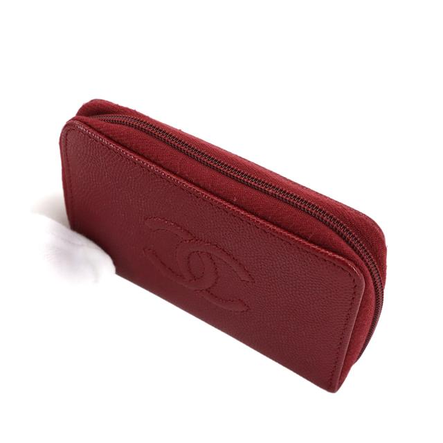 シャネル 財布 キャビアスキン コインケース 小銭入れ レザー レッド ココマーク A68890 レディース 90306212 【中古】ブランド_7