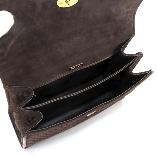 美品 バリー バッグ キルティング 2way ハンド ショルダー バッグ スエード レザー ブラウン レディース 90306460 【中古】ブランド_6