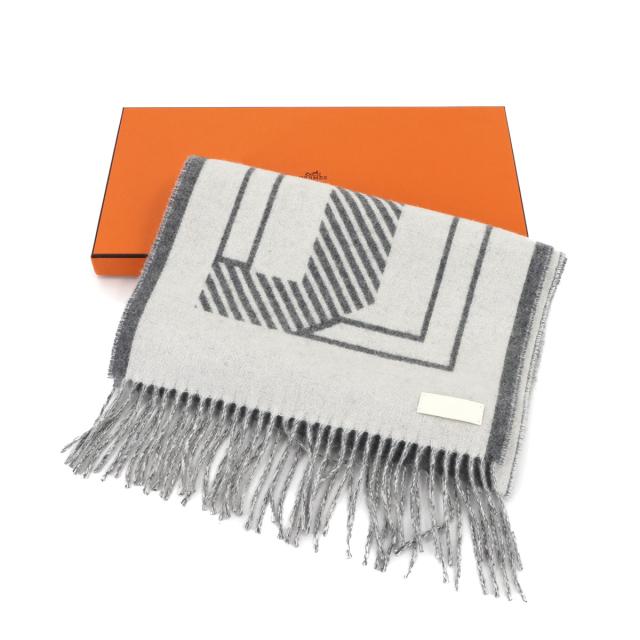 未使用 展示品 エルメス マフラー レトル オ カレ マフラー カシミヤ 100% レザー レディース メンズ 90306462 【中古】ブランド_1