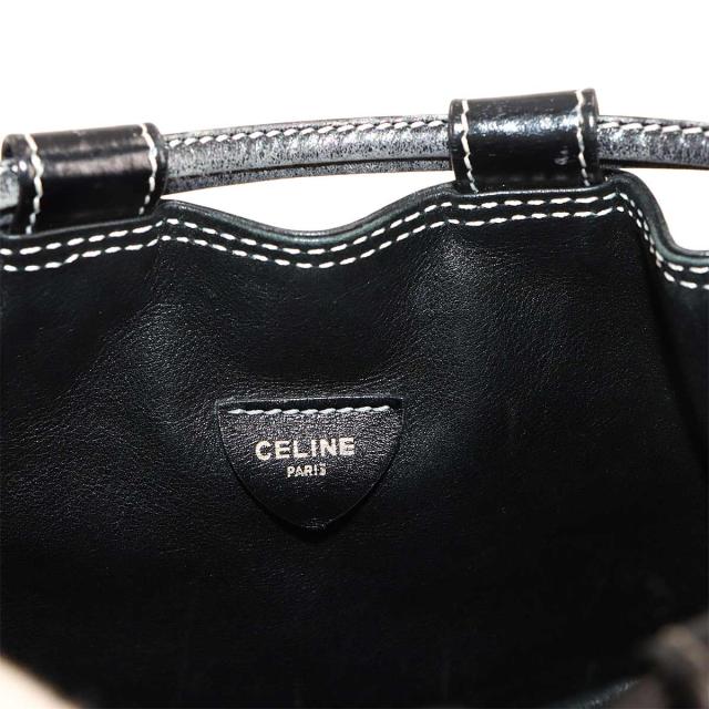 セリーヌ バッグ 巾着 ショルダー バッグ レザー ブラック ゴールド 金具 フリンジ ヴィンテージ レディース 90306494 【中古】ブランド_6