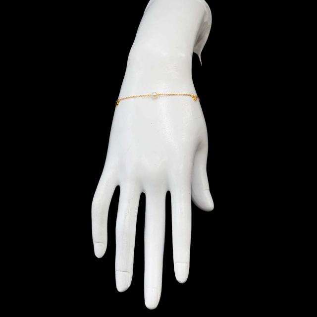 ミキモト MIKIMOTO ペルリータ 淡水パール ブレスレット 19cm K18 YG イエローゴールド 750 真珠 Disney レディース 90306629 【中古】BJ_6