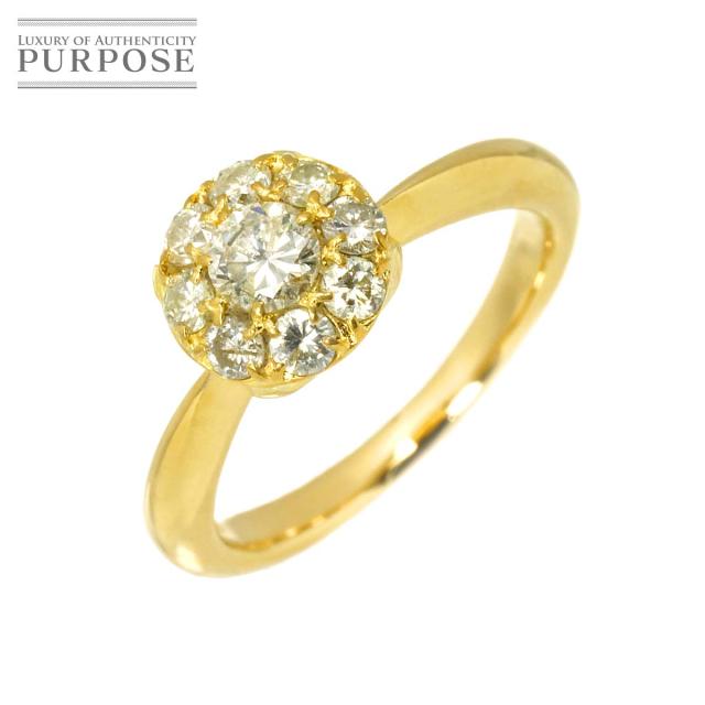 リング 9号 ダイヤ 0.64ct K18 YG イエローゴールド 750 指輪 レディーズ 90306818 【中古】NJ