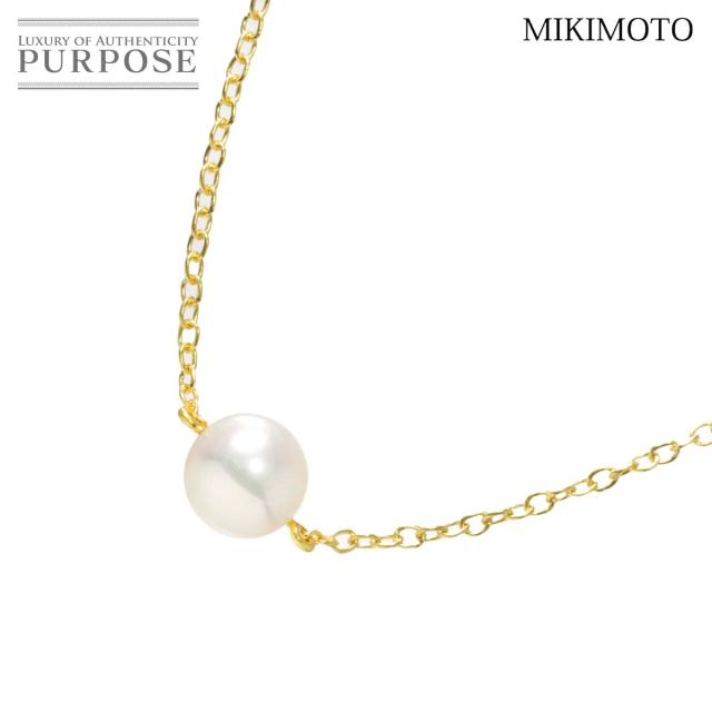 ミキモト MIKIMOTO アコヤ真珠 6.6mm ネックレス 38cm K18 YG イエローゴールド 750 パール レディース 90306820 【中古】BJ