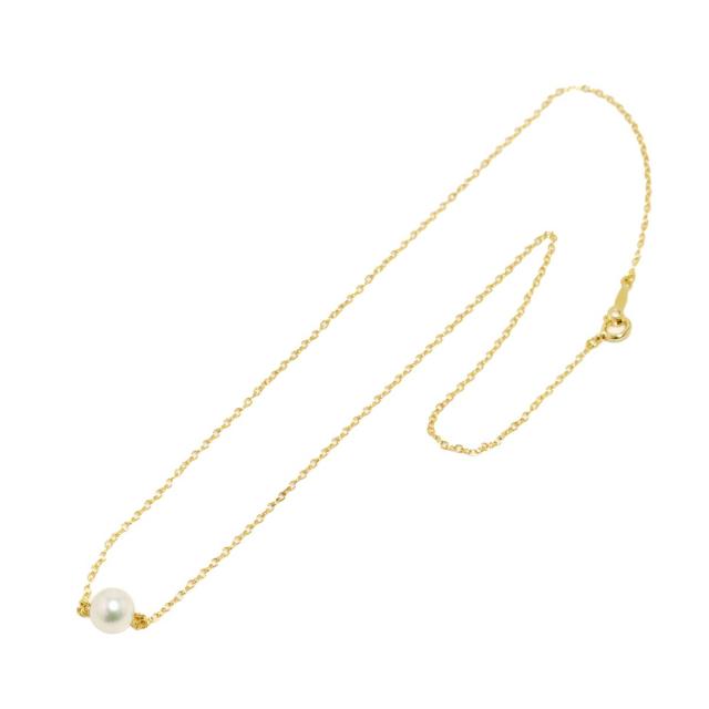 ミキモト MIKIMOTO アコヤ真珠 6.6mm ネックレス 38cm K18 YG イエローゴールド 750 パール レディース 90306820 【中古】BJ_1