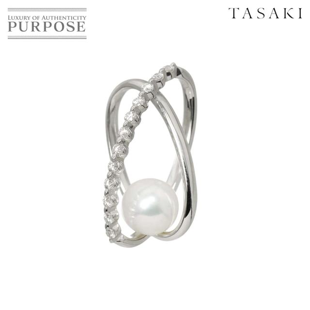 タサキ TASAKI アコヤ真珠 7.5mm ダイヤ 0.19ct ペンダント トップ K18 WG 750 田崎真珠 レディース 90307733 【中古】BJ