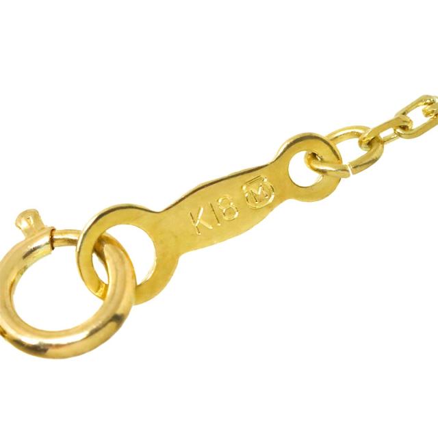ミキモト MIKIMOTO ベビーパール 3.6mm ネックレス 38cm K18 YG 750 イニシャル A 真珠 レディース 90307743 【中古】BJ_4