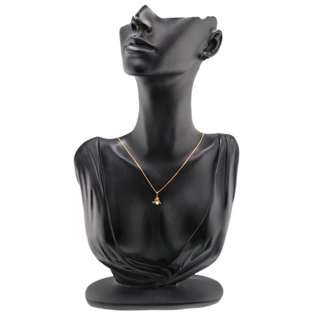 ミキモト MIKIMOTO ベビーパール 3.6mm ネックレス 38cm K18 YG 750 イニシャル A 真珠 レディース 90307743 【中古】BJ_6