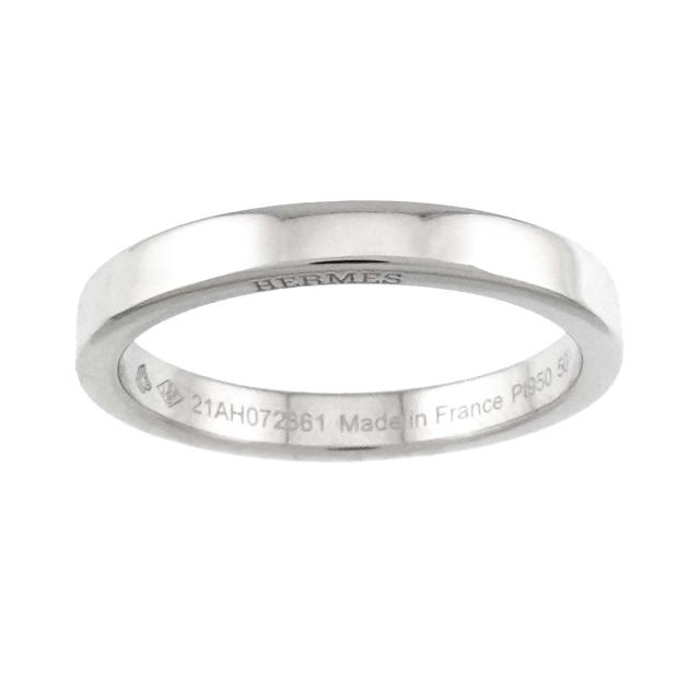 エルメス HERMES フィル カレ #50 リング Pt プラチナ 指輪【証明書付き】レディース 90307757 【中古】BJ_1