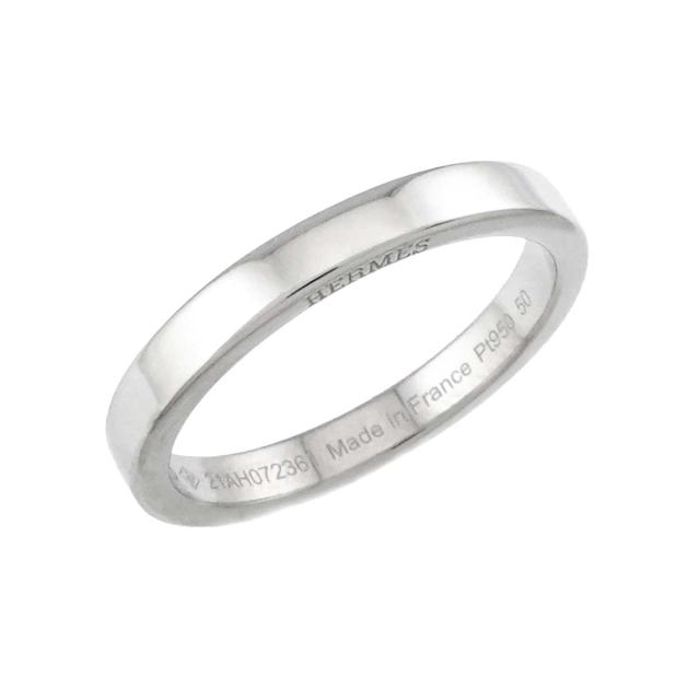エルメス HERMES フィル カレ #50 リング Pt プラチナ 指輪【証明書付き】レディース 90307757 【中古】BJ_5