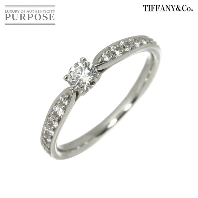 ティファニー TIFFANY&Co. 音楽的調和 8.5号 輪っか 時刻表 0.18コンピュータ断層撮影法 Pt プラチナ 指環 レディース 90308092 【中古】BJ
