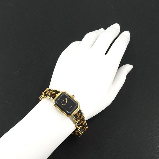 シャネル プルミエール Lサイズ H0001 ヴィンテージ レディース 腕時計 ブラック ゴールド ウォッチ 90308305 【中古】時計_2
