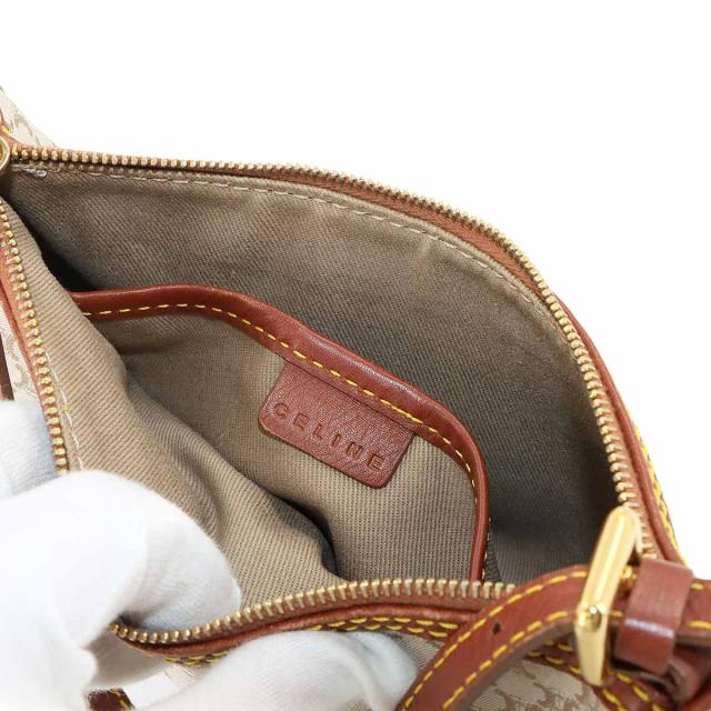 セリーヌ バッグ マカダム ハンド バッグ キャンバス レザー ベージュ ブラウン レディース 90308538 【中古】ブランド_6