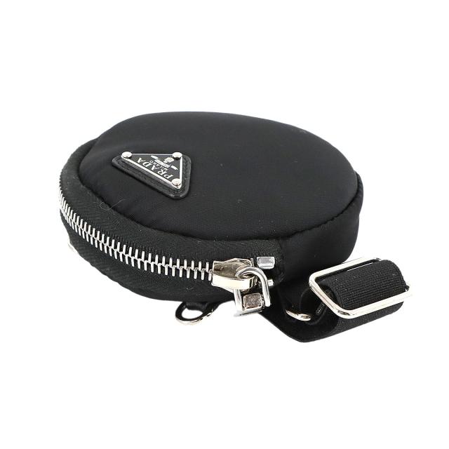 新品同様 プラダ バッグ ラウンド ショルダー ポーチ ナイロン ブラック 1TT129 シルバー 金具 Pouch 90309919 【中古】ブランド_4