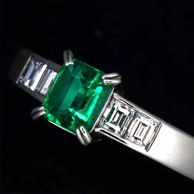 クリスチャン ディオール Dior 15号 リング エメラルド 0.48ct ダイヤ 0.20ct 指輪【ソーティング付き】レディース 90310370 【中古】BJ_5