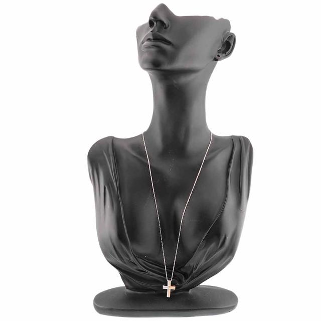 タサキ TASAKI ダイヤ 0.14ct ネックレス 45cm K18 WG PG ホワイト ピンクゴールド 750 田崎真珠 レディース 90310404 【中古】BJ_8