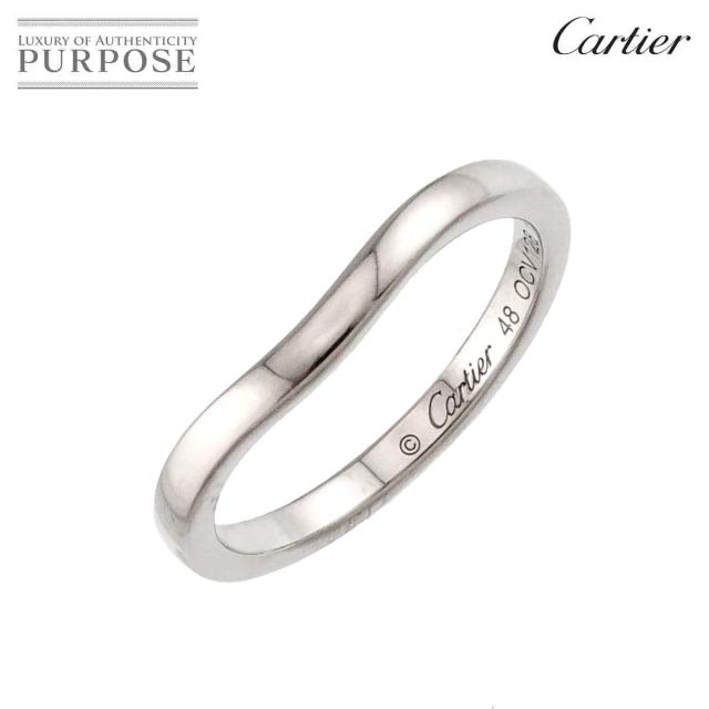 カルティエ Cartier バレリーナ カーブ #48 リング 幅2.1mm Pt プラチナ 指輪【証明書付き】レディース 90310429 【中古】BJ