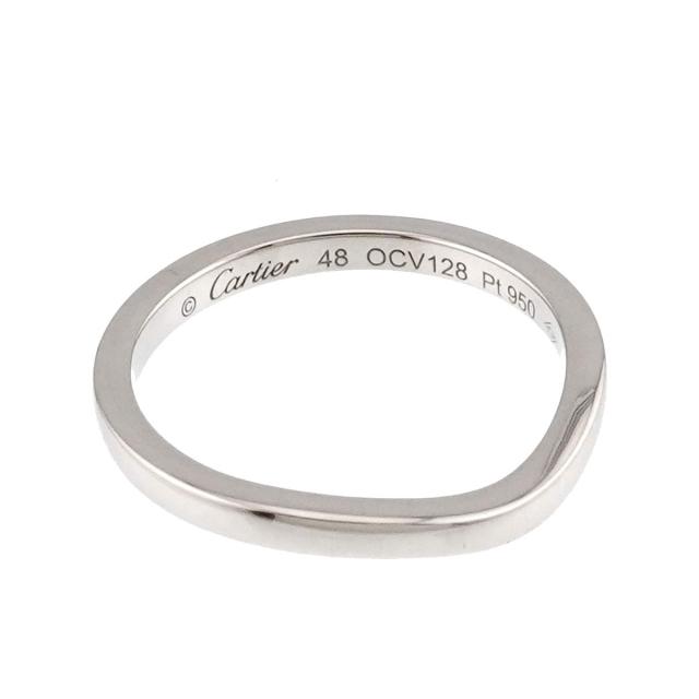 カルティエ Cartier バレリーナ カーブ #48 リング 幅2.1mm Pt プラチナ 指輪【証明書付き】レディース 90310429 【中古】BJ_2