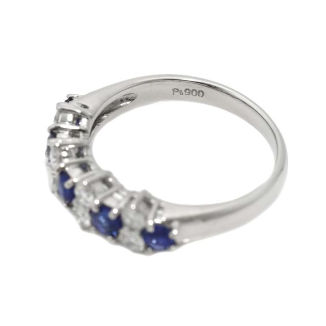 リング 8号 サファイヤ 0.58ct ダイヤ 0.34ct Pt プラチナ 指輪 レディース 90310649 【中古】NJ_3
