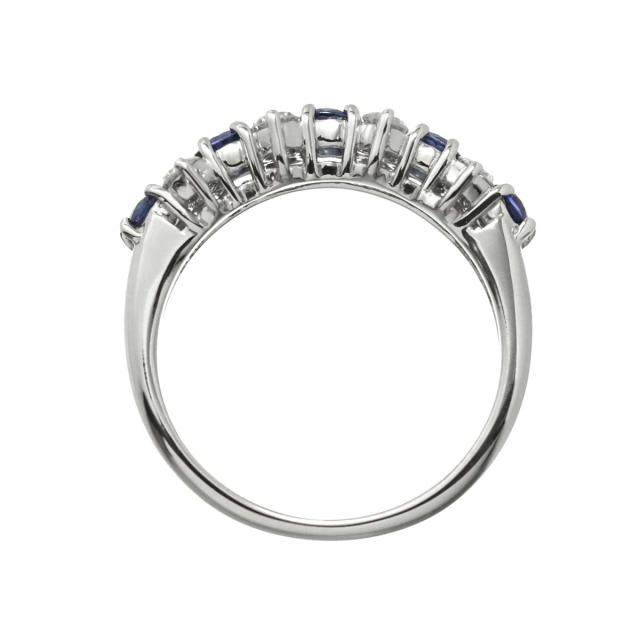リング 8号 サファイヤ 0.58ct ダイヤ 0.34ct Pt プラチナ 指輪 レディース 90310649 【中古】NJ_5