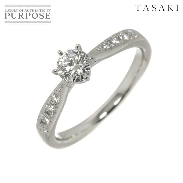 タサキ ピアチェーレ パヴェ ダイヤ 0.31ct D/VS1/3EX 0.08ct 9号 リング Pt 指輪 証明書・鑑定書 レディース 90310751 【中古】BJ