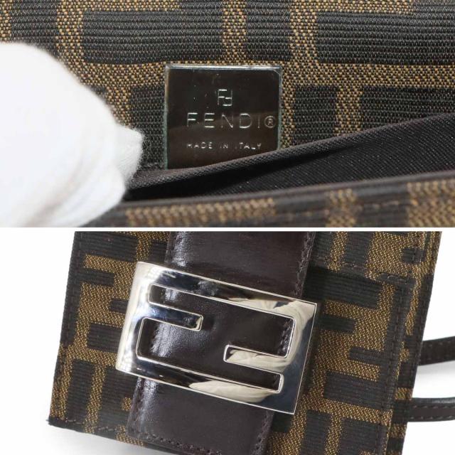 新品同様 フェンディ バッグ ズッカ ショルダー バッグ キャンバス レザー ブラウン レディース 90311195 【中古】ブランド_8